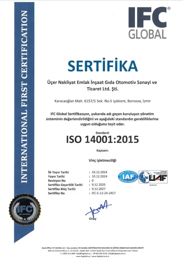 ISO 14001:2015 Çevre Yönetim Sistemi